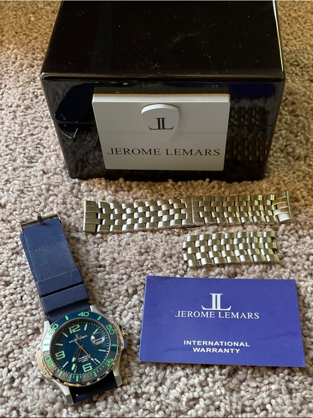JEROME LEMARS automatic dive style men’s watch, like new, Swiss made